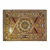Boite mosaïque rectangle bois clair 23*16cm